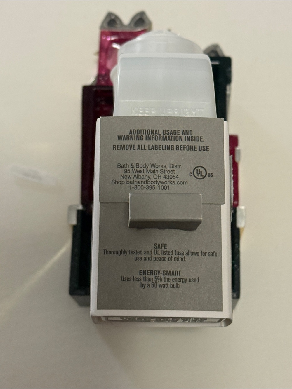 Bath & Body Works Red, Pink, & Green Holiday Present Light-Up Wallflower Plug - Picture 6 of 8